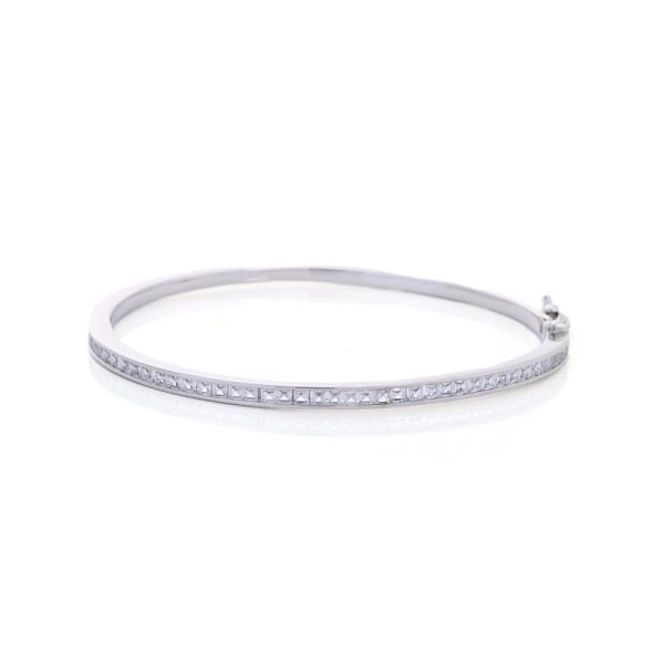 Pulseira rígida com zircónias semi jóia