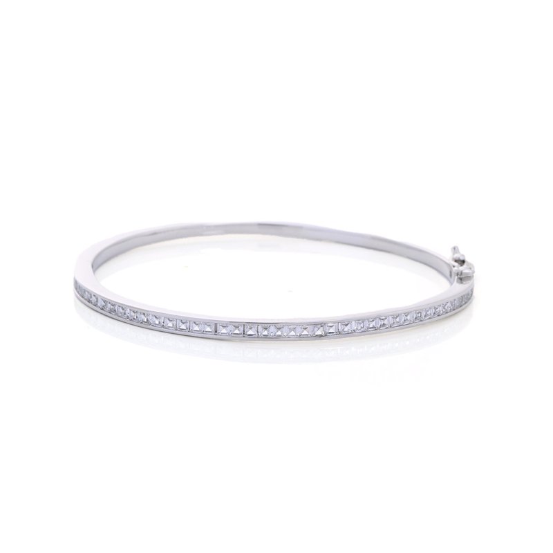 Pulseira rígida com zircónias semi jóia