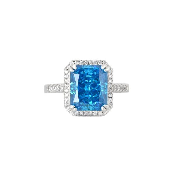 Anel Luxury com pedra retangular